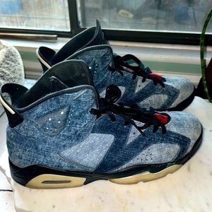 2019 Air Jordan 6 Retro Washed Denim Shoes